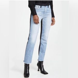 NWOUT Jonathan Simkhai two tone jeans